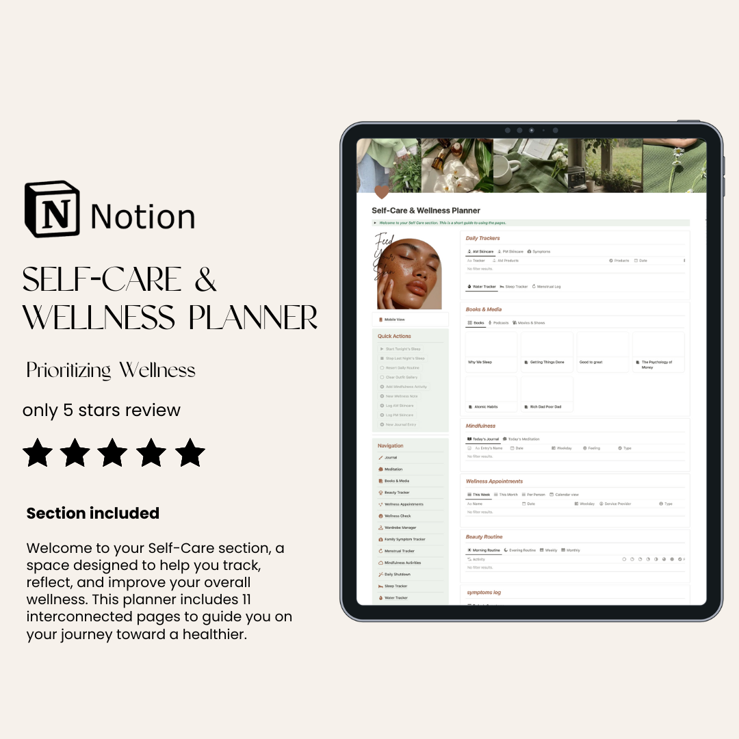 Self-Care & Wellness Planner