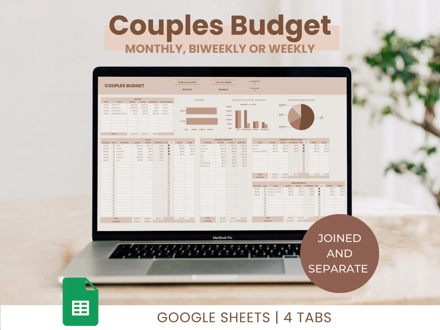 Couples Budget (Google Sheets)