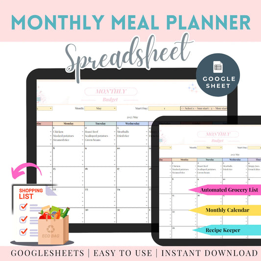 All-In-One Meal Planner (Spreadhsheet Version)