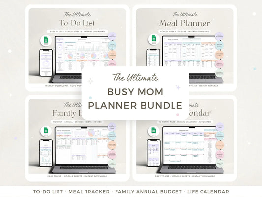 The Ultimate Busy Mom Planner (Spread Sheets Version)